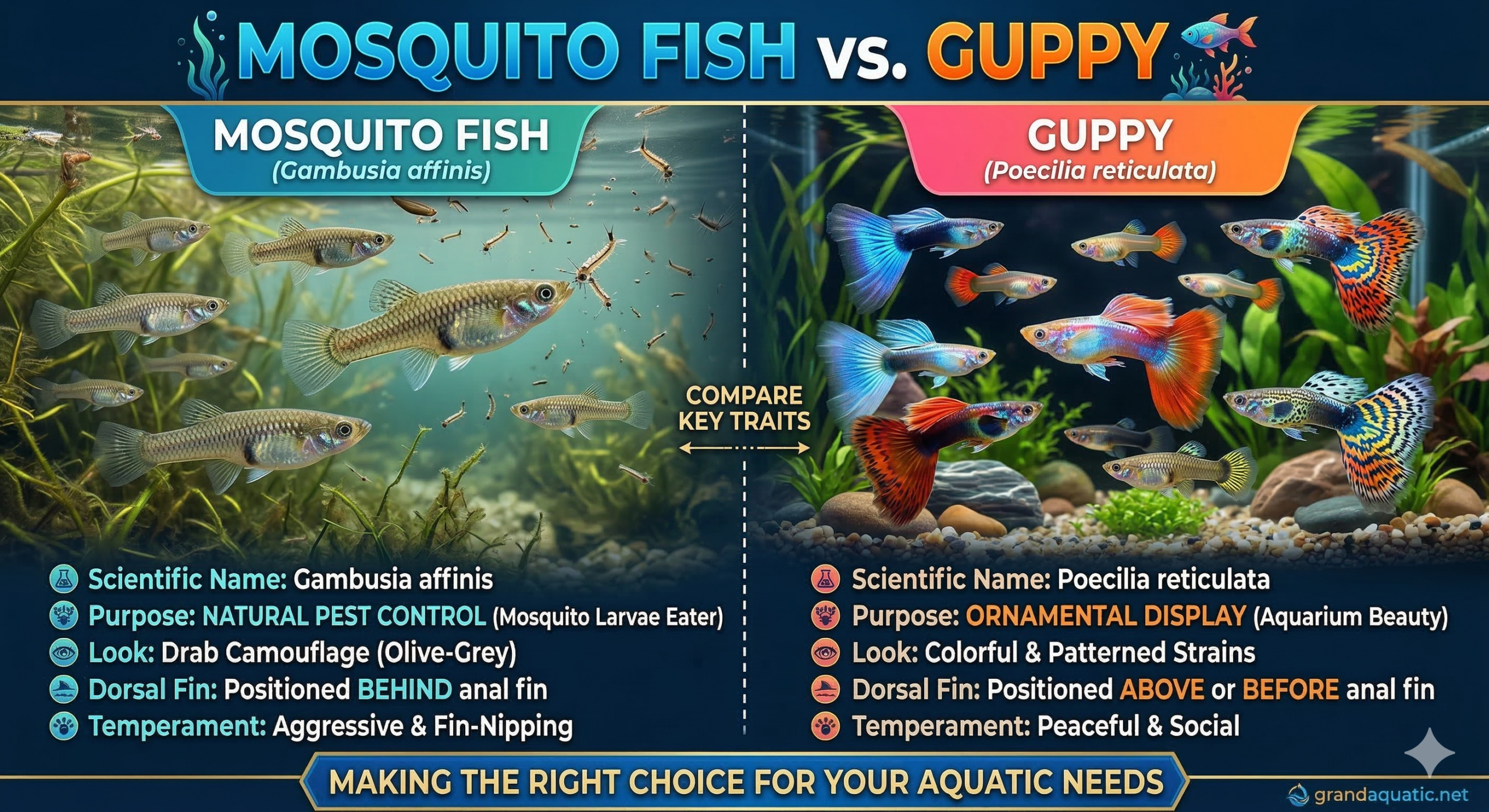 Mosquito Fish vs. Guppy: Technical Comparison for Global Exporters and Aquarists